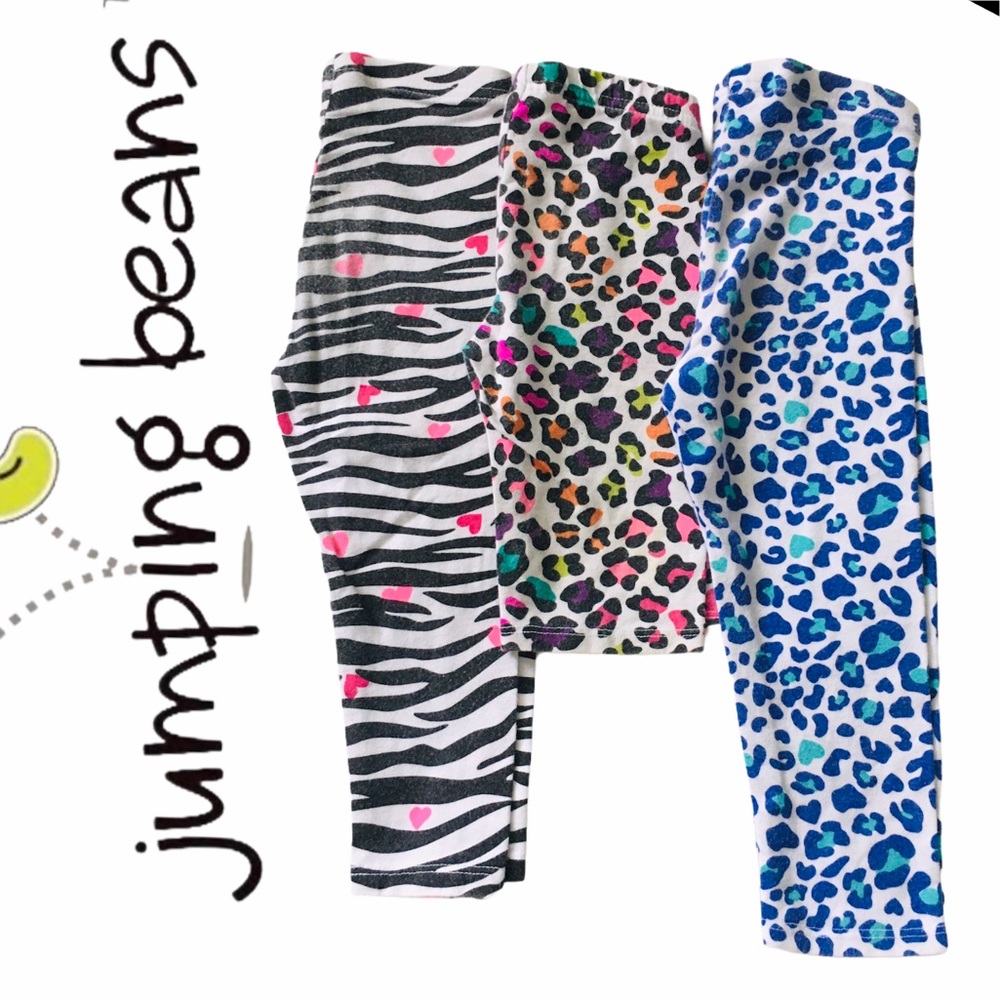 3 pack jumping beans baby girl leggings - Picture 1 of 8